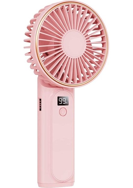 Elde Taşınmış Fan 3600MAH Taşınabilir Fan Mini Fan 6 Hızlar Ayarlanabilir Küçük Kişisel Fan Katlanabilir Mini Masa Fanı Pembe (Yurt Dışından)