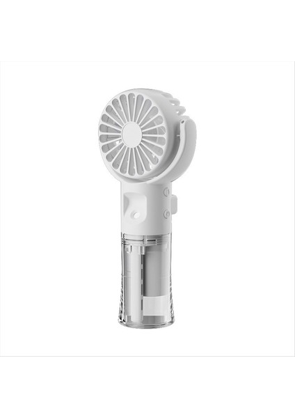F4 Elde Taşınan Fan Nemlendirici Sisli Fan Asma Boyun Fanı Katlanır Mini Handheld Fan Beyaz (Yurt Dışından)