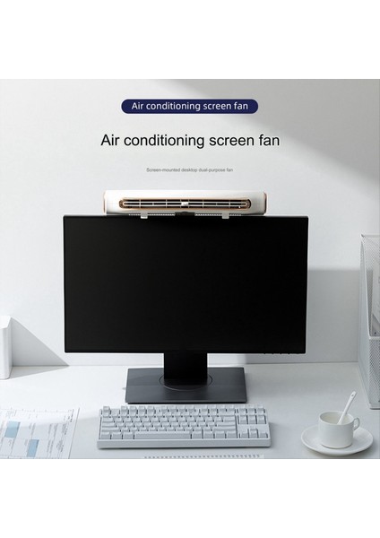 Bladess Monitor Screen Fan Hava Soğutucu USB Şarj Edilebilir Taşınabilir Fanlar A (Yurt Dışından) fırsatları