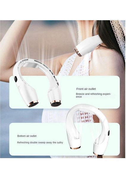 4000MAH Yaz Boyun Fan Taşınabilir Boyun Soğutucu Mini Elektrik Fan Şarj Edilebilir Boyun Soğutma Açık Beyaz Için Bladess Fan (Yurt Dışından) modelleri