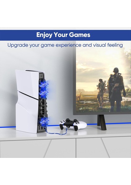 Ps5 Ince Konsol Için Soğutma Fanı Bellek Fonksiyonu ve LED Işık Serin Aksesuarlarla Sessiz Soğutma Sistemi -Black (Yurt Dışından) fiyatları