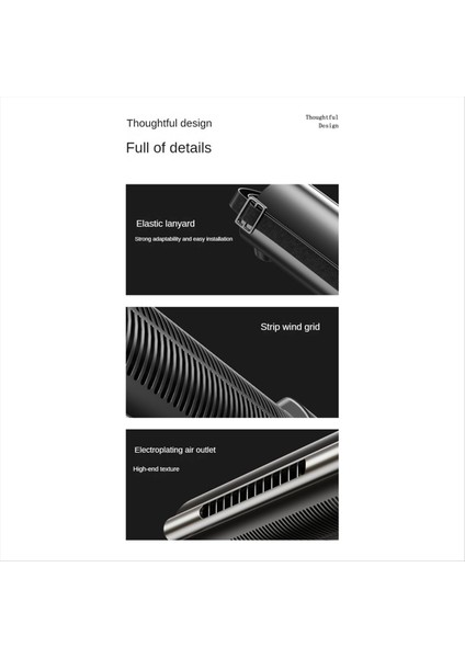 Araba Iç Arka Başlık Fanı 3 Dişli Hız USB Ayarlanabilir Kayış Araba Iç Fan Otomatik Aksesuarlar Siyah (Yurt Dışından) indirimleri