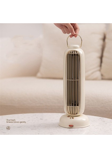 USB Tower Fan 3600MAH Pil Şarj Edilebilir Aromaterapi Yapraksız Kule Fan Taşınabilir Masaüstü Hava Soğutucu Ev Çalışması Için -B (Yurt Dışından) fırsatları