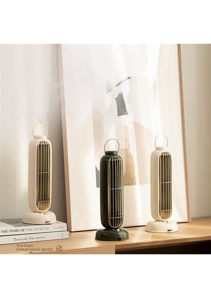 USB Tower Fan 3600MAH Pil Şarj Edilebilir Aromaterapi Yapraksız Kule Fan Taşınabilir Masaüstü Hava Soğutucu Ev Çalışması Için -B (Yurt Dışından) indirimleri