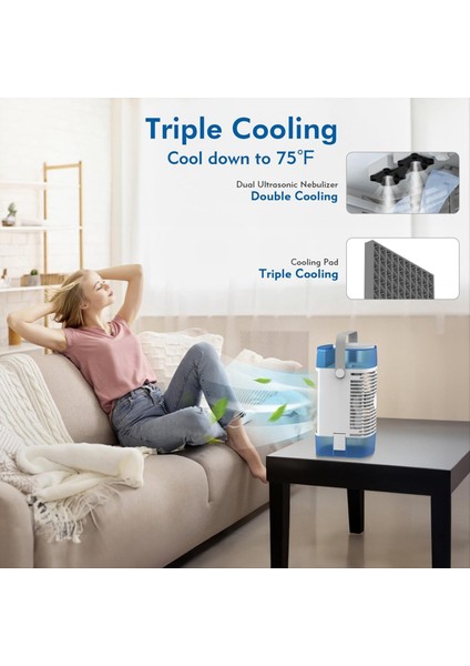 Taşınabilir Klimalar Uzaktan Kumanda ile Taşınabilir Ac Oda Araba Yatak Odası Için Oda Için Kişisel Mini Taşınabilir Ac Ünitesi (Yurt Dışından) fiyatları