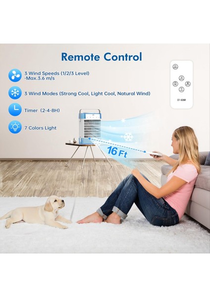 Taşınabilir Klimalar Uzaktan Kumanda ile Taşınabilir Ac Oda Araba Yatak Odası Için Oda Için Kişisel Mini Taşınabilir Ac Ünitesi (Yurt Dışından) fırsatları