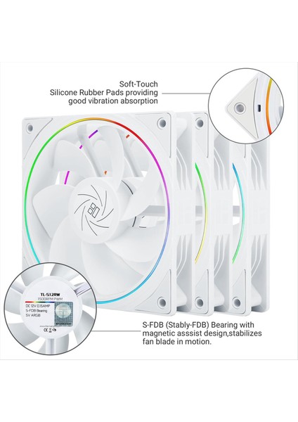 TL-S12RW X3 Cpu Fan 120MM Ters Fan Kılıfı Soğutucu Fan 1500RPM Hızlı Cpu Soğutma Fanı Argb Aydınlatma ile Gelir (Yurt Dışından) indirimleri