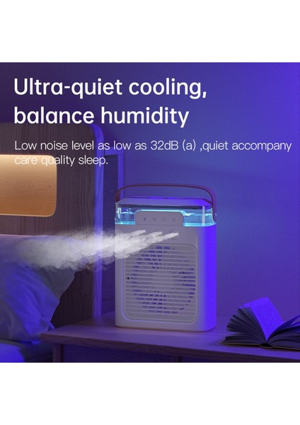 Taşınabilir Klima Fan Mini Evaporatif Hava Soğutucu Renkli LED LED Işık Modları Masa Masası Sehpa Sehpa-E (Yurt Dışından) indirimleri