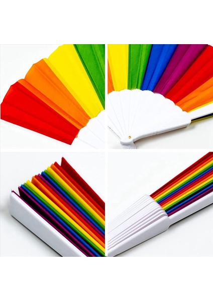 Rainbow Hayranları 24 Paketli Hayranlar Rainbow Lgbtq Taşınabilir Katlanır Hayranlar Katlanır El Hayranları Parti Dekorasyonları (Yurt Dışından) fırsatları