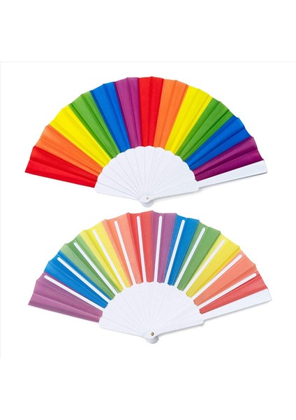 Rainbow Hayranları 24 Paketli Hayranlar Rainbow Lgbtq Taşınabilir Katlanır Hayranlar Katlanır El Hayranları Parti Dekorasyonları (Yurt Dışından) indirimleri