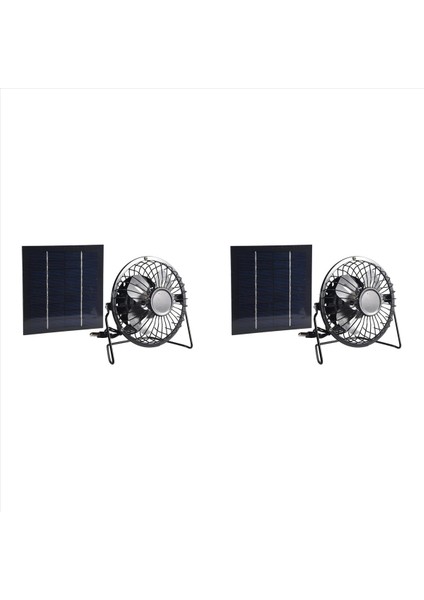 2x Mini Güneş Paneli Powered Ventilatör Fan Taşınabilir 5W 4 Inçlik Sera Güneş Egzoz Fanı Office Out Moor (Yurt Dışından) fiyatları