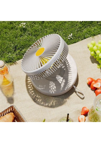 USB Masaüstü Katlanır Fan Şarj Edilebilir Taşınabilir Mini Fan Hava Soğutucu Elektrik Fan Ofis Için Gece Işığı Soğutma (A) (Yurt Dışından) fiyatları