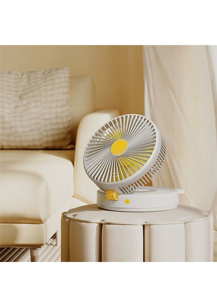 USB Masaüstü Katlanır Fan Şarj Edilebilir Taşınabilir Mini Fan Hava Soğutucu Elektrik Fan Ofis Için Gece Işığı Soğutma (A) (Yurt Dışından) modelleri