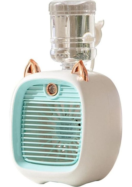 Su Klima Fan Mini Fan USB Fan Masaüstü Turbo Sprey Nemlendirme Soğutucu Mavi ve Beyaz (Yurt Dışından) fiyatları