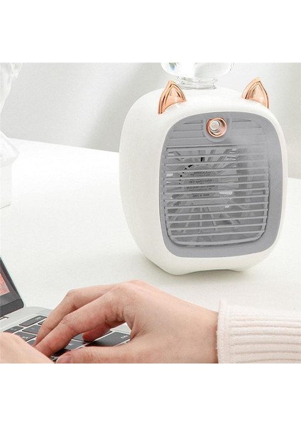 Su Klima Fan Mini Fan USB Fan Masaüstü Turbo Sprey Nemlendirme Soğutucu Mavi ve Beyaz (Yurt Dışından) modelleri