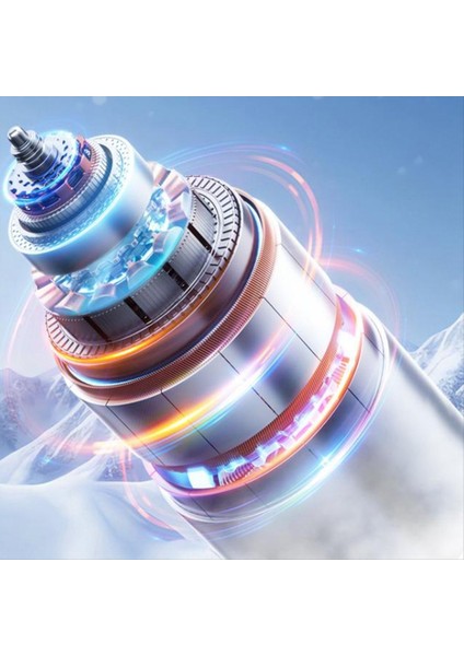 Katlanır Dijital El Taşınağı Fan 3600MAH Masaüstü Mini Fan USB Şarj Edilebilir Yaz Soğutma Fanı Sky Mavisi (Yurt Dışından)