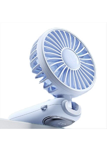 Katlanır Dijital El Taşınağı Fan 3600MAH Masaüstü Mini Fan USB Şarj Edilebilir Yaz Soğutma Fanı Sky Mavisi (Yurt Dışından) indirimleri