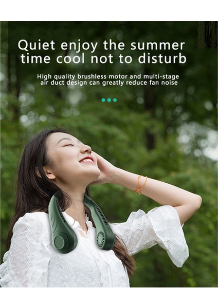 2x Yapraksız Asılı Boyun Fanı 360 Derece Tembel Boyun Bandı Fanı 78 Surround Hava Çıkışları USB 4000MAH Şarj Edilebilir Beyaz (Yurt Dışından) indirimleri