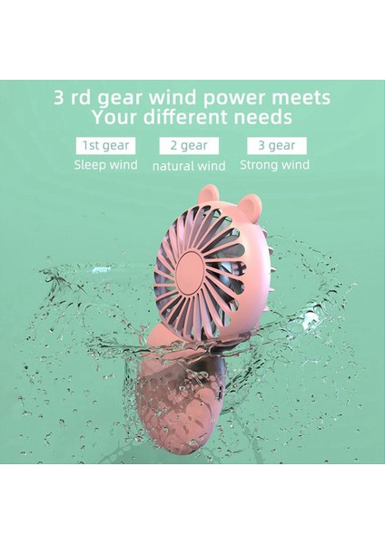 2x Portable Mini Fan Küçük Cep Fan Karikatür Fan Açık Mini Elektrik Fan Pembe (Yurt Dışından) fiyatları