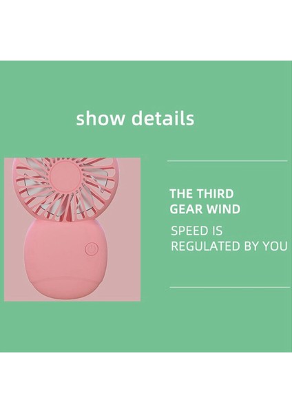 2x Portable Mini Fan Küçük Cep Fan Karikatür Fan Açık Mini Elektrik Fan Pembe (Yurt Dışından) modelleri