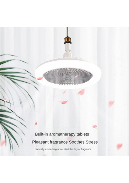 Uzaktan Kumandalı 2x Tavan Fanı ve 30W LED Lamba Fanı Akıllı Sessiz Tavan Fanı E27 Dönüştürücü Taban Gri (Yurt Dışından) fırsatları