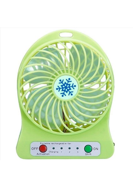 2x Taşınabilir Şarj Edilebilir Mini Fan Hava Soğutucu Mini Masa Fan USB USB Soğutma Şarj Edilebilir El Taşınır Fanlar Yeşil (Yurt Dışından) fiyatları