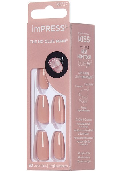 Color Kendinden Yapışkanlı Takma Tırnak Uzun Nude Kiremit modelleri