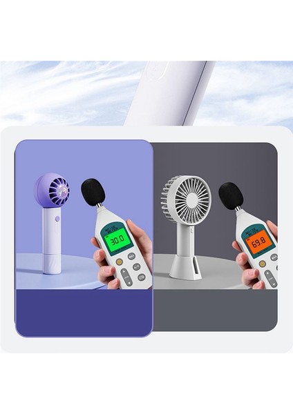 Bladeless Mini Soğutma Fanı 1200MAH USB Yaz Soğutma Fanları 3 Vitesli Ayarlanabilir Ev Ofis Okulu B (Yurt Dışından)