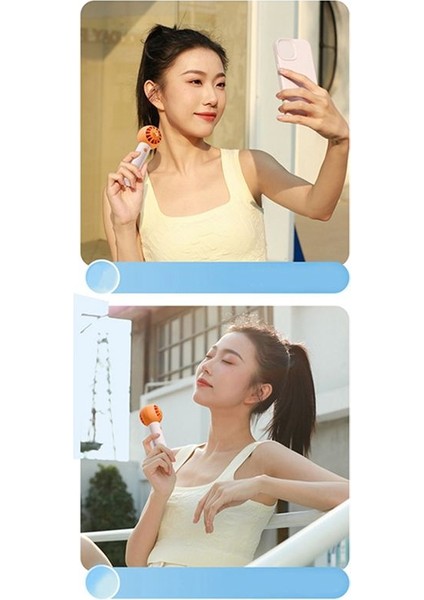 Bladeless Mini Soğutma Fanı 1200MAH USB Yaz Soğutma Fanları 3 Vitesli Ayarlanabilir Ev Ofis Okulu B (Yurt Dışından) modelleri