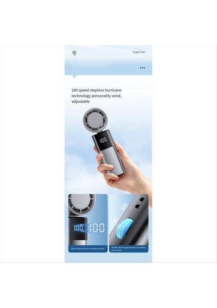 Mini Şiddetli Turbo Fan Handheld Hızlı Fan USB Şarj Açık Turbo Taşınabilir Fan 100 Hızlı Ayarlanabilir Küçük Fan A (Yurt Dışından) indirimleri