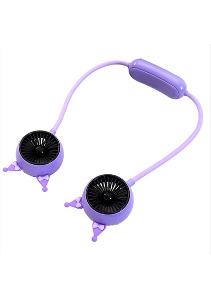 Boyun Fan 300-500MAH Pil Çalışan Boyun Bandı Fanı Elsiz Giyilebilir Kişisel Fan Sıcak Flashes Home Mor Için (Yurt Dışından)