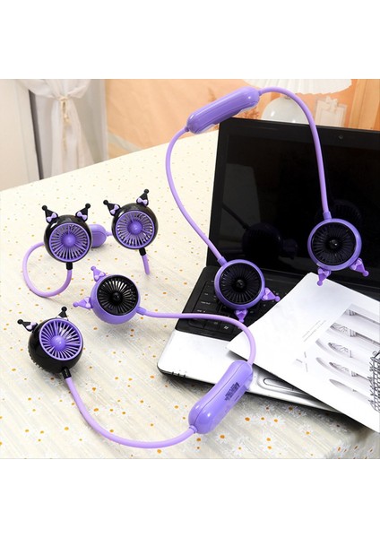 Boyun Fan 300-500MAH Pil Çalışan Boyun Bandı Fanı Elsiz Giyilebilir Kişisel Fan Sıcak Flashes Home Mor Için (Yurt Dışından) fiyatları