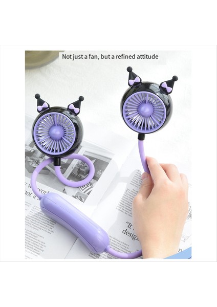 Boyun Fan 300-500MAH Pil Çalışan Boyun Bandı Fanı Elsiz Giyilebilir Kişisel Fan Sıcak Flashes Home Mor Için (Yurt Dışından) modelleri