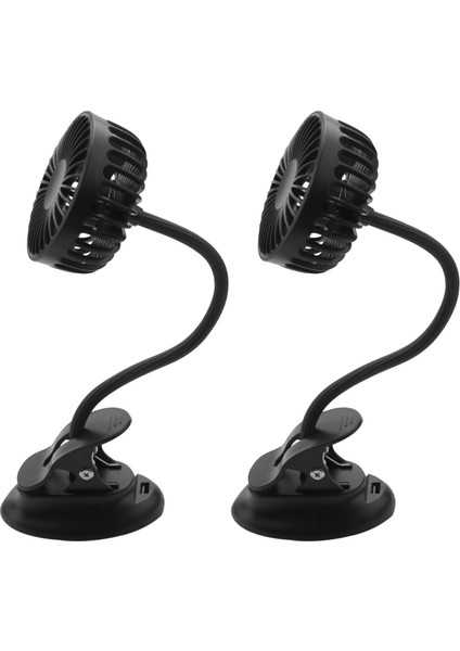 2x Taşınabilir Mini Klipli Bebek Arabası Fanı 3 Hız Ayarı Esnek Bükülebilir USB Şarj Edilebilir Sessiz Masa Fanı Lacivert (Yurt Dışından)