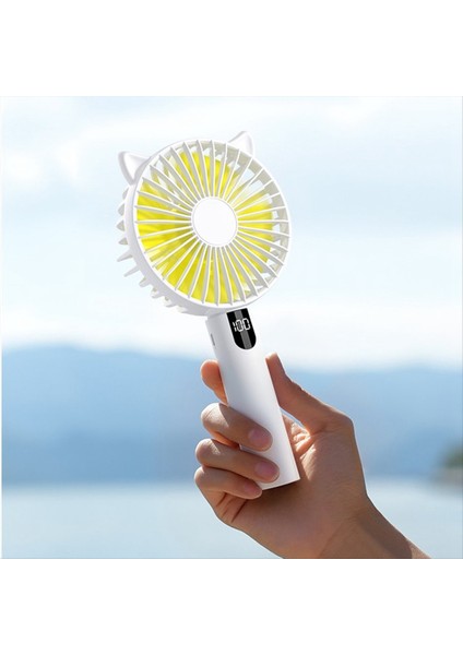 V10 Pro 1200MAH Dijital Ekranlı Çok Fonksiyonlu Uygun Portatif Fan Buzul Beyaz (Yurt Dışından) indirimleri