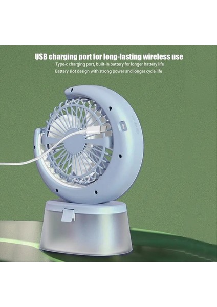 LED Fan Pille Çalışan Sessiz Fan Taşınabilir Nemlendirici Fan 600ML Tank 3 Hızları Ayarlanabilir USB Şarj Edilebilir Fan A (Yurt Dışından) fiyatları