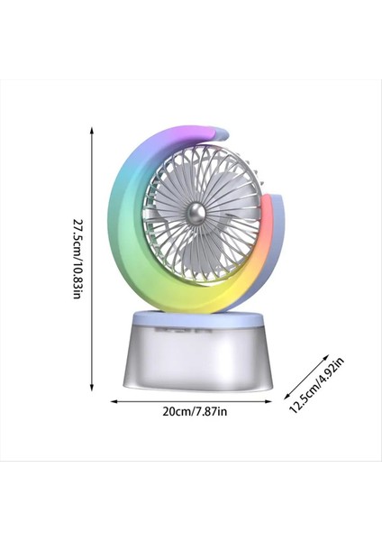 LED Fan Pille Çalışan Sessiz Fan Taşınabilir Nemlendirici Fan 600ML Tank 3 Hızları Ayarlanabilir USB Şarj Edilebilir Fan A (Yurt Dışından) fırsatları