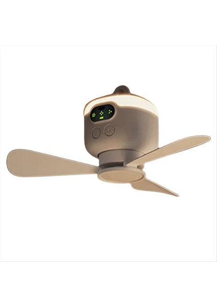 Şarj Edilebilir Küçük Tavan Fanı USB Öğrenci Yurt Esintisi Küçük Elektrikli Fan Yatağı Yurt Çadır Kamp (Yurt Dışından)