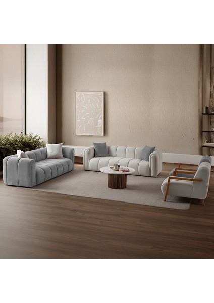 Nline Koltuk Takımı 3+3+1+1 Gri