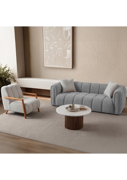 Nline Koltuk Takımı 3+3+1+1 Gri fırsatları