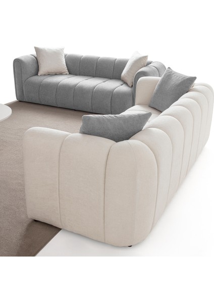 Nline Koltuk Takımı 3+3+1+1 Gri