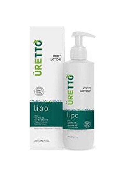 Uretto Lipo Nemlendirici Vücut Losyonu 200 ml Kuru ve Pullanan Deriler İçin Unisex indirimleri