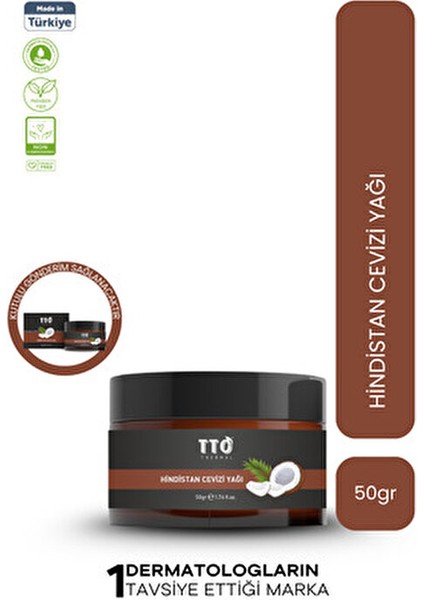 Hindistan Cevizi Yağı 50 gr Cilt Bakımı İçin Derinlemesine Nemlendirici Unisex Ürün fırsatları