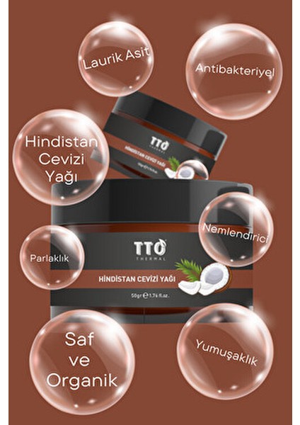 Hindistan Cevizi Yağı 50 gr Cilt Bakımı İçin Derinlemesine Nemlendirici Unisex Ürün