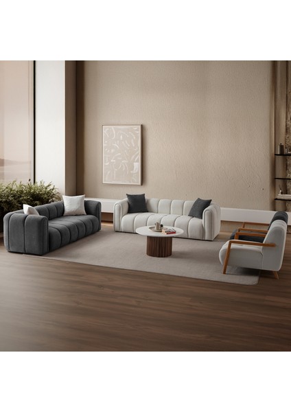 Nline Koltuk Takımı 3+3+1+1 Antrasit