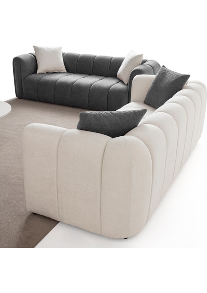 Nline Koltuk Takımı 3+3+1+1 Antrasit