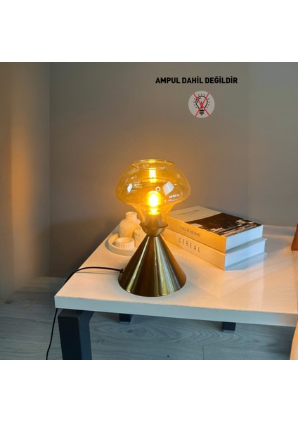 Melk Cam Bal Rengi Masa Lambası Dekoratif Masaüstü Aydınlatma Hol Abajur Yatak Odası Başucu Lamba fırsatları