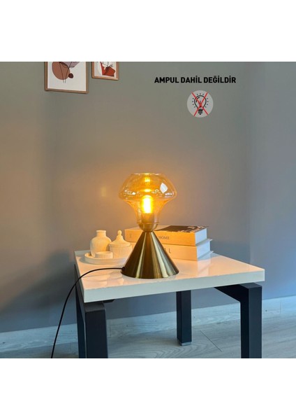 Melk Cam Bal Rengi Masa Lambası Dekoratif Masaüstü Aydınlatma Hol Abajur Yatak Odası Başucu Lamba indirimleri