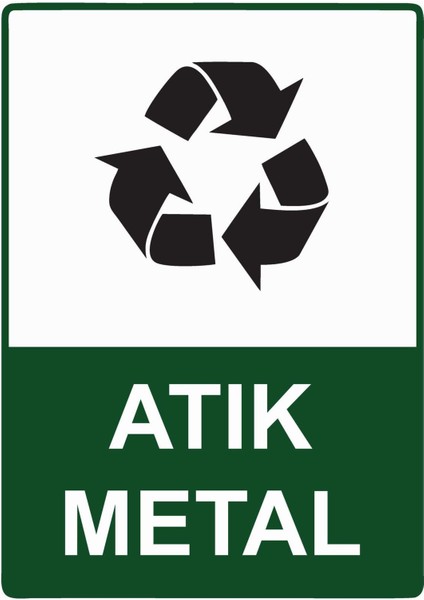 Atık Metal Isg Uyarı Levhası Pvc A5 15X21 cm
