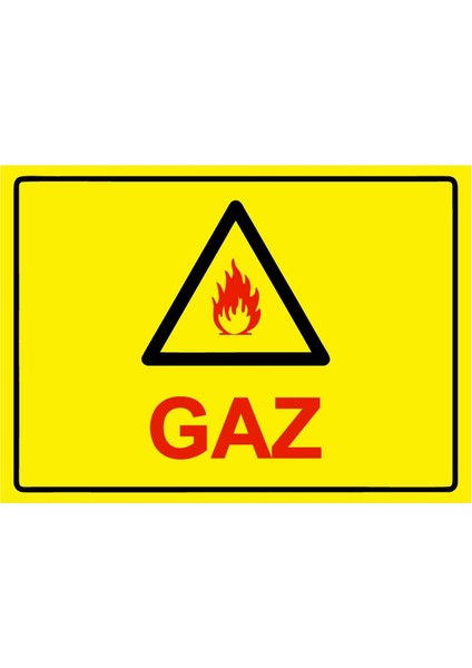 Gaz Isg Uyarı Levhası Pvc A5 15X21 cm